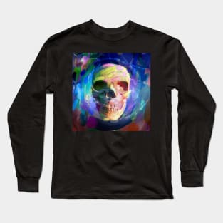 Skull colorful painting Long Sleeve T-Shirt